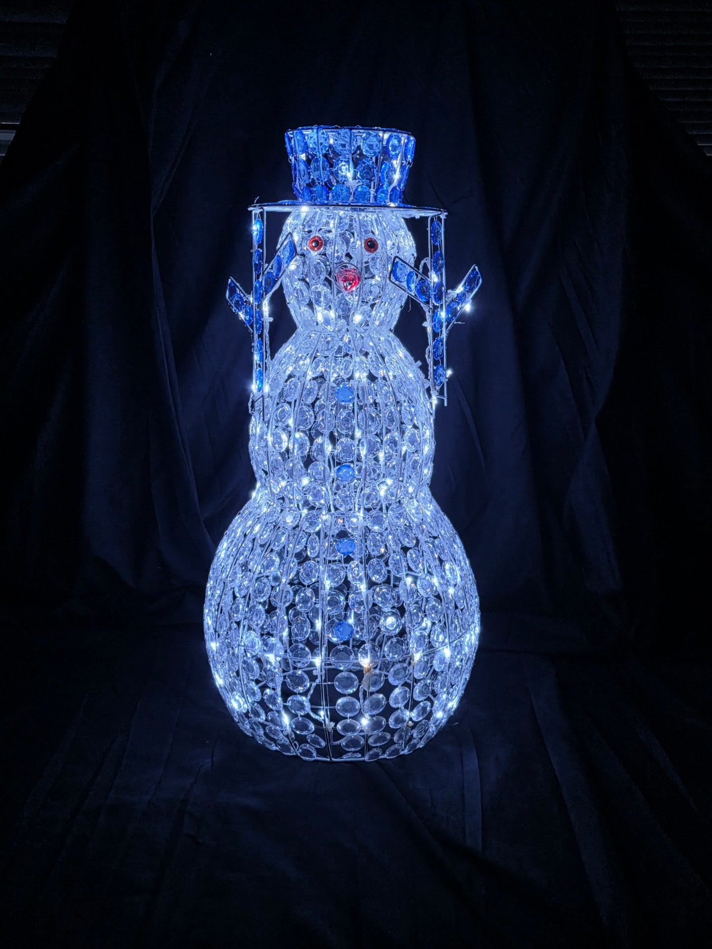 LED Crystal Acrylic Snowman – Cool White – Indoor & Outdoor Christmas Decoration