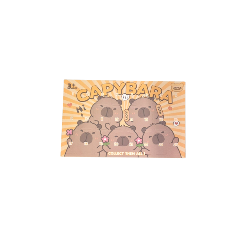 Capybara Advent Calendar – 24 Piece Christmas Countdown