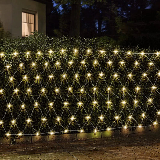 200 LED Warm White Net Lights 2.5m x 5m | Indoor & Outdoor Christmas Mesh Lights
