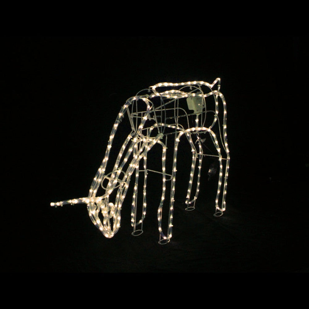 LED Grazing Reindeer Motif – 96cm Indoor & Outdoor Christmas Light Decoration (Warm White)