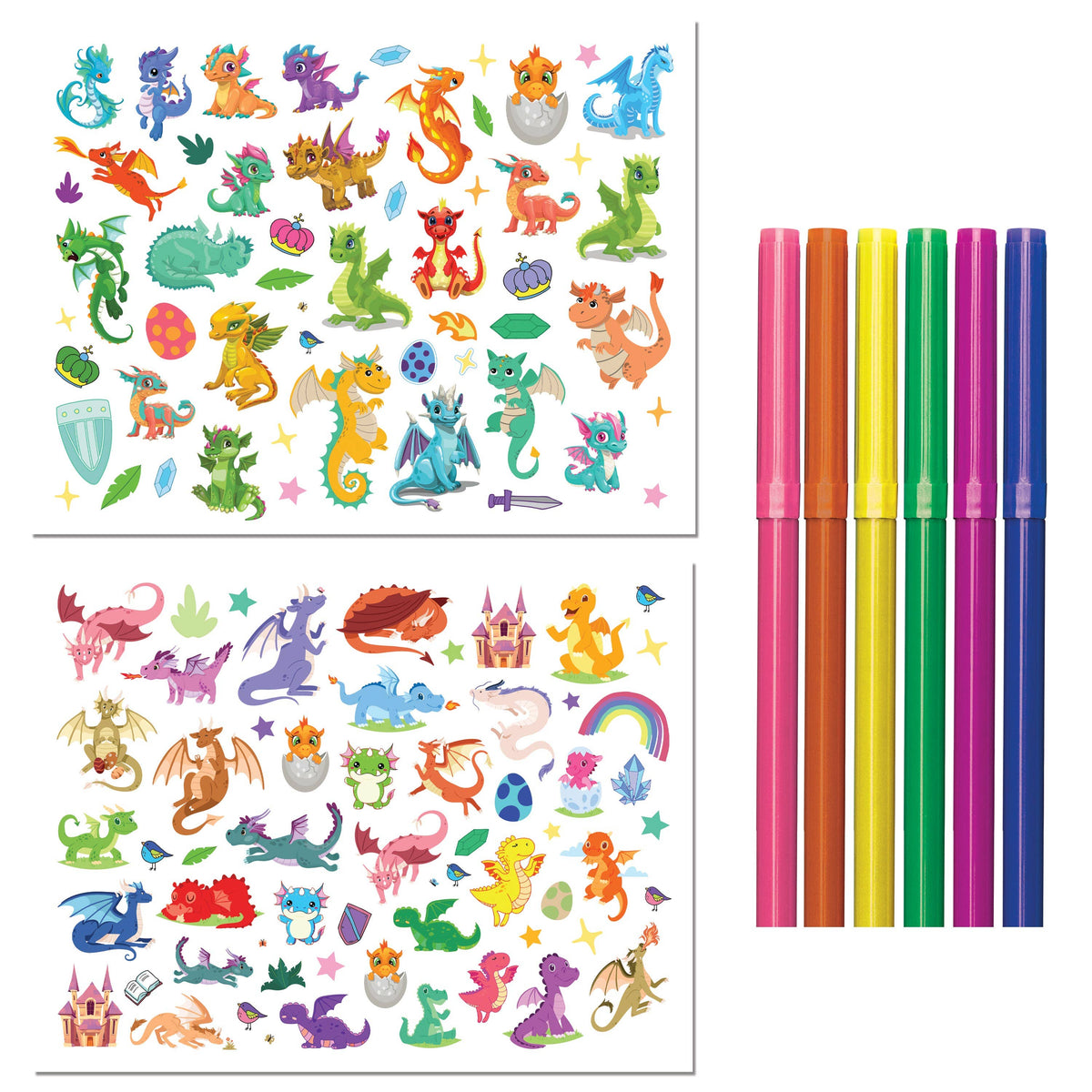 Dragon Kingdom Colouring Set with Lap Desk