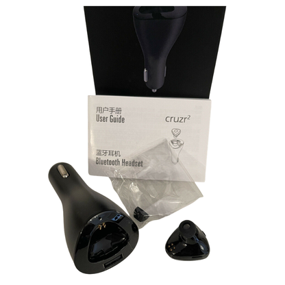 2 in 1 Car Bluetooth Headset ONYX cruzr2 Wireless Handsfree Headphone USB Charge