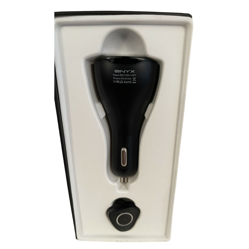 2 in 1 Car Bluetooth Headset ONYX cruzr2 Wireless Handsfree Headphone USB Charge