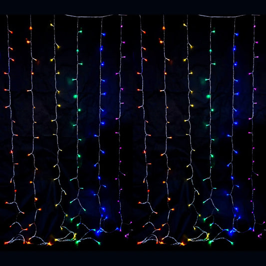 360 LED Multi Colour Curtain Lights 5m x 2.5m | Indoor & Outdoor Christmas Curtain Lights