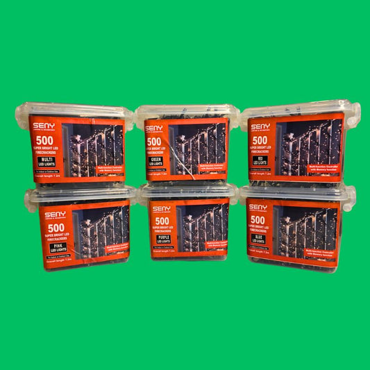500 LED Firecracker String Lights – Assorted Colours – Indoor & Outdoor