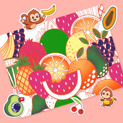 Tutti Frutti Colouring Set with Lap Desk