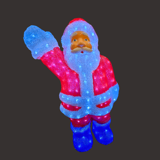 60cm LED Acrylic Santa Claus – Indoor & Outdoor Christmas Decoration