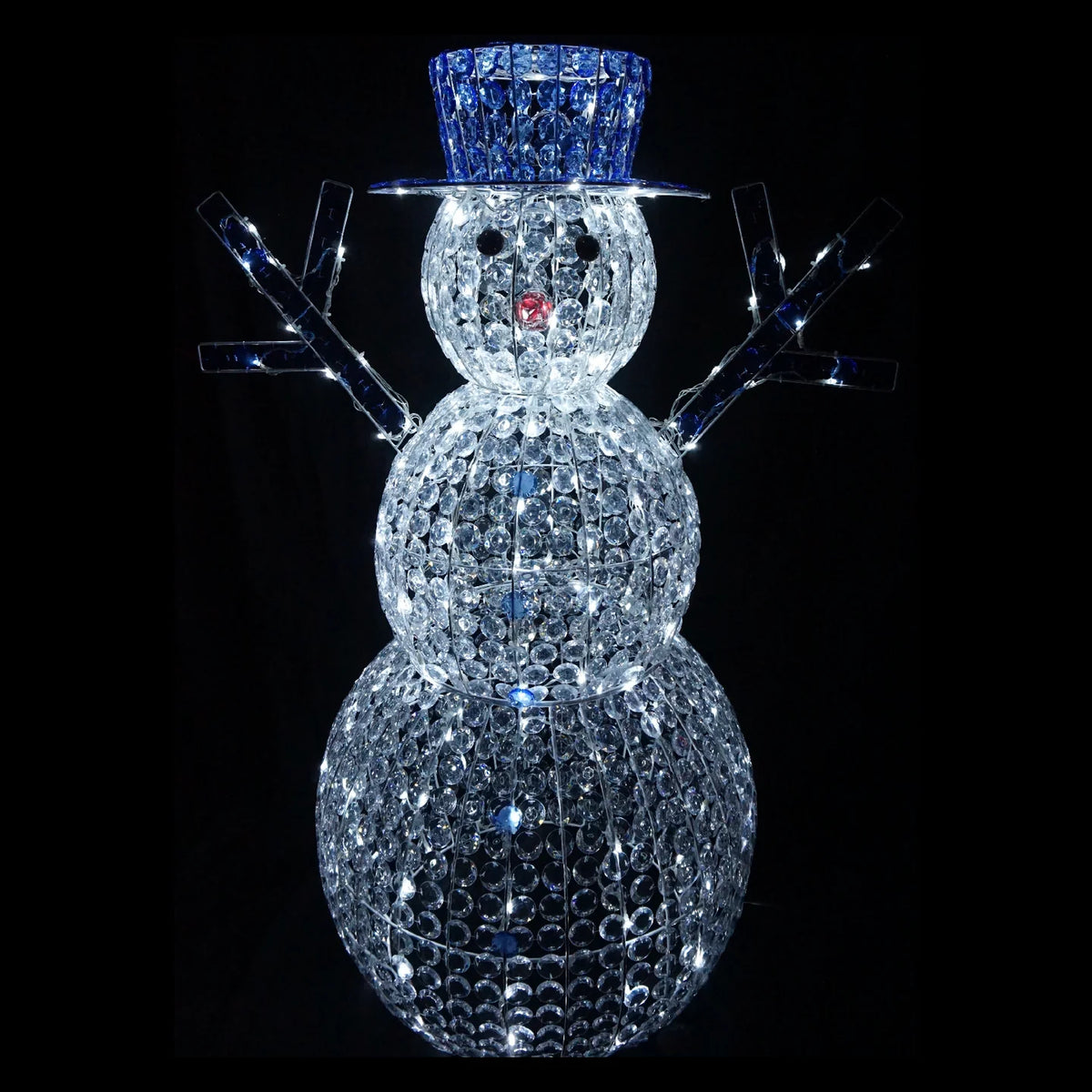 LED Crystal Acrylic Snowman 50cm – Cool White – Indoor & Outdoor Christmas Decoration