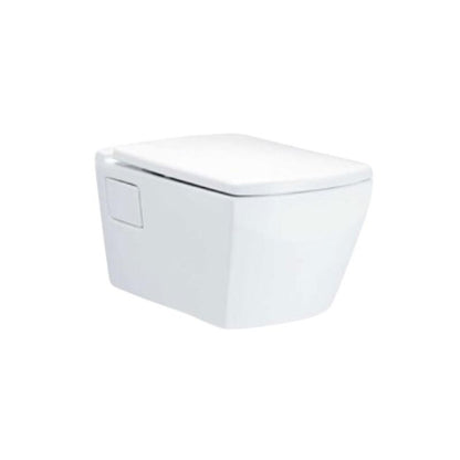 COTTO Tetragon Wall Face Toilet Suite | White | Modern Concealed Trap Toilet
