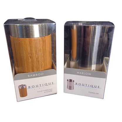 Boutique Marlow Bathroom Tumbler | Stainless Steel Toothbrush Holder & Bathroom Cup