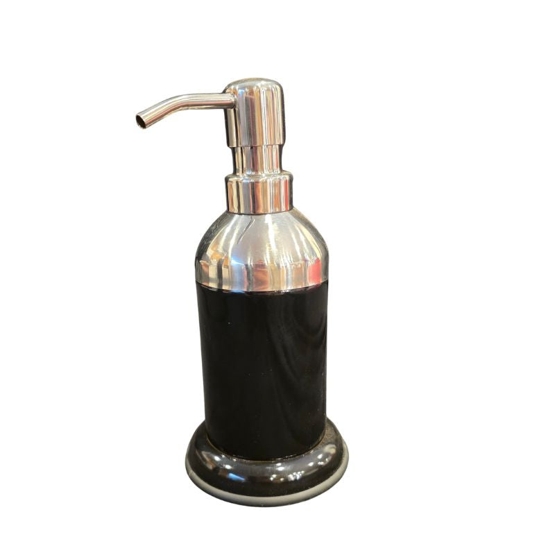 Black Soap Dispenser | Stainless Steel Pump | Matching Bathroom Collection