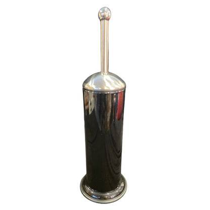 Black Toilet Brush & Holder | Stainless Steel Handle | Matching Bathroom Collection