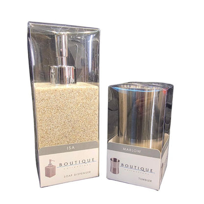 Boutique Marlow Bathroom Tumbler | Stainless Steel Toothbrush Holder & Bathroom Cup
