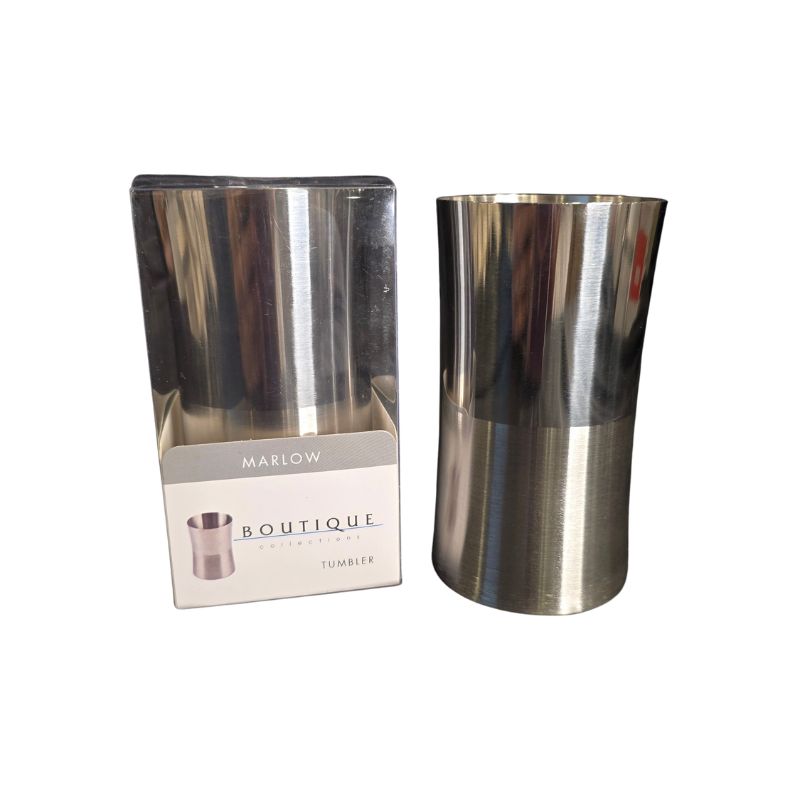 Boutique Marlow Bathroom Tumbler | Stainless Steel Toothbrush Holder & Bathroom Cup