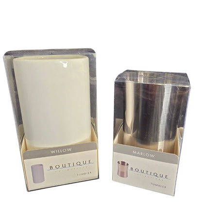 Boutique Marlow Bathroom Tumbler | Stainless Steel Toothbrush Holder & Bathroom Cup