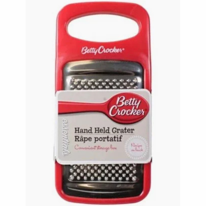 Betty Crocker Hand Held Grater | Compact Stainless Steel Kitchen Grater