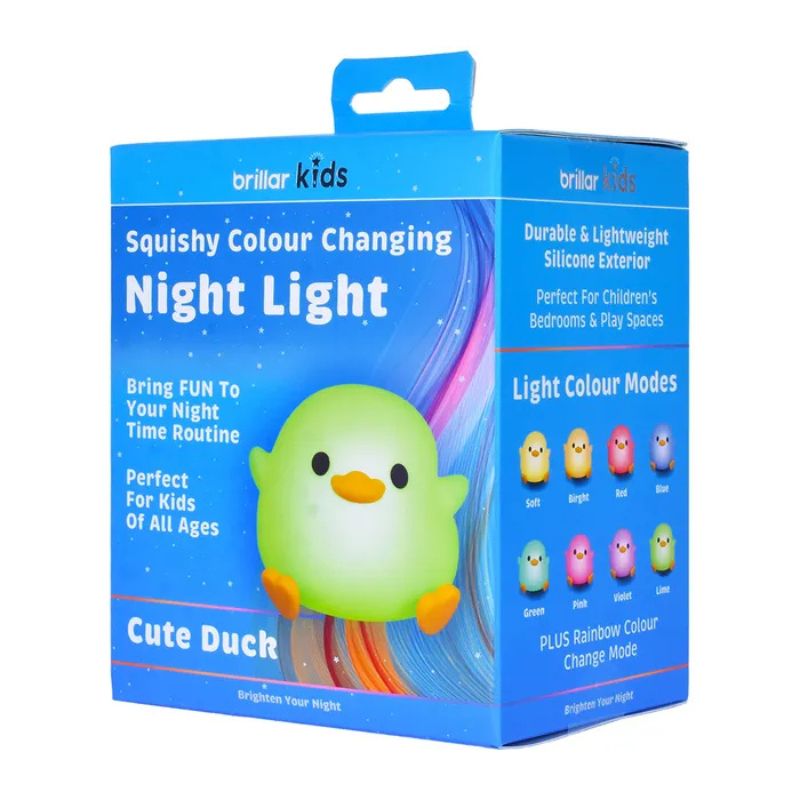 Brillar Kids Squishy Colour Changing Night Light | Rechargeable Silicone LED Lamp | Multiple Designs