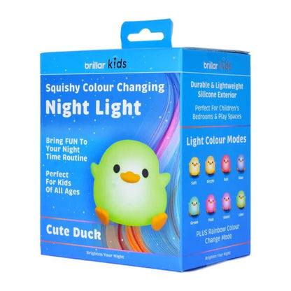 Brillar Kids Squishy Colour Changing Night Light | Rechargeable Silicone LED Lamp | Multiple Designs