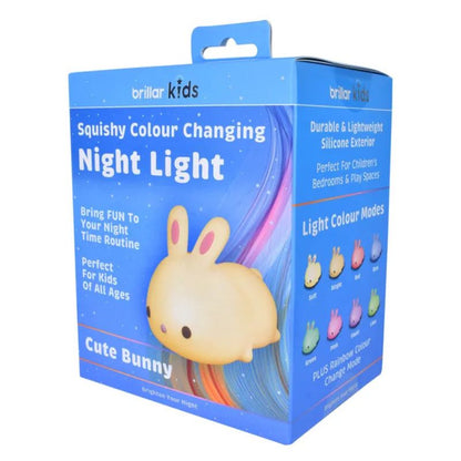 Brillar Kids Squishy Colour Changing Night Light | Rechargeable Silicone LED Lamp | Multiple Designs
