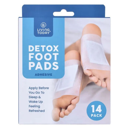 Living Today Detox Foot Pads 14 Pack | Overnight Adhesive Foot Patches