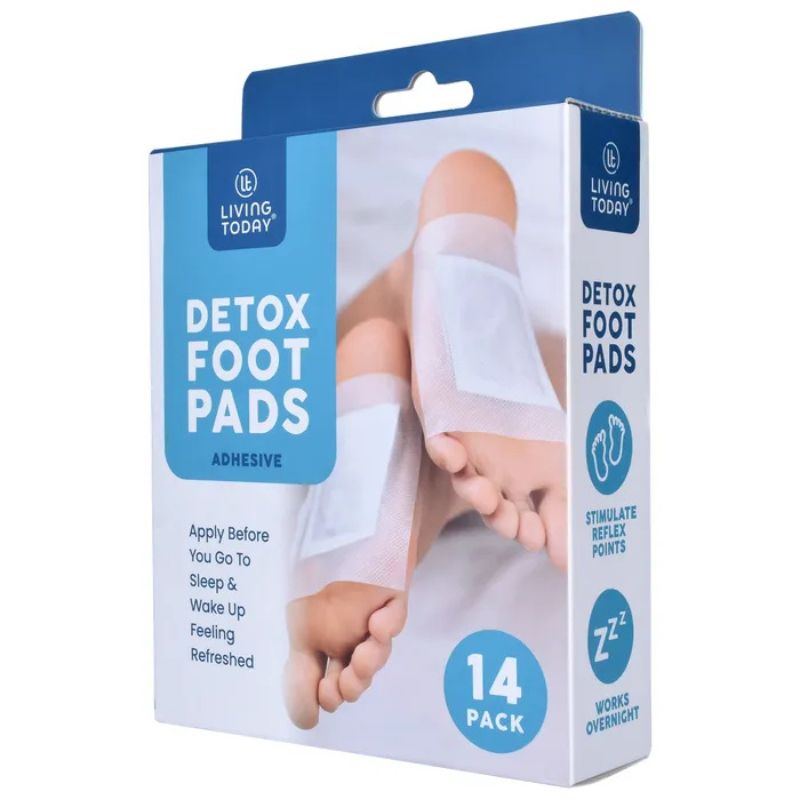 Living Today Detox Foot Pads 14 Pack | Overnight Adhesive Foot Patches