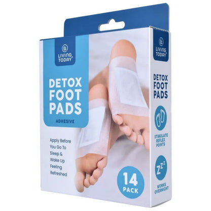Living Today Detox Foot Pads 14 Pack | Overnight Adhesive Foot Patches