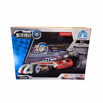 Qunlong Technology 2-in-1 Racing Car & Off-Road Vehicle Building Set – 124 Pieces | QL0401