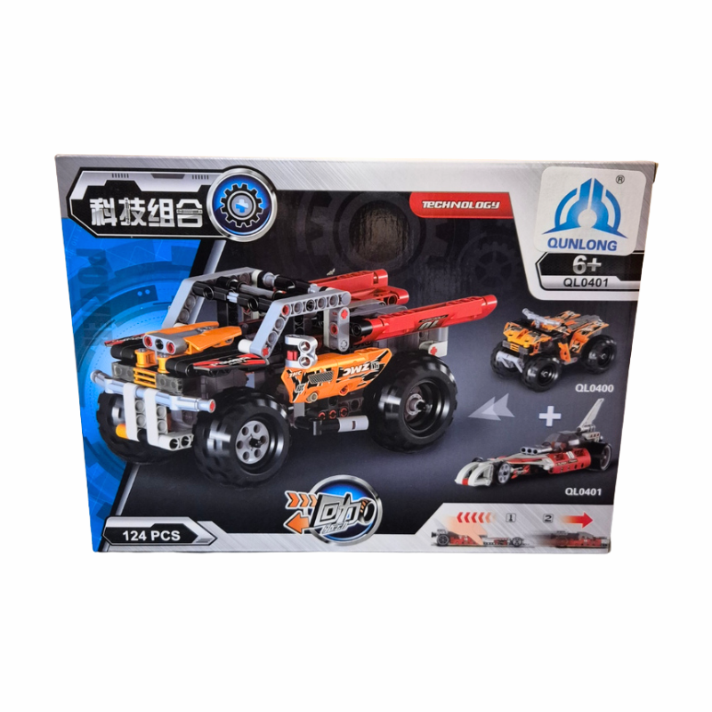 Technology 2-in-1 Hot Rod & Vehicle Building Set – 169 Pieces | QL0403