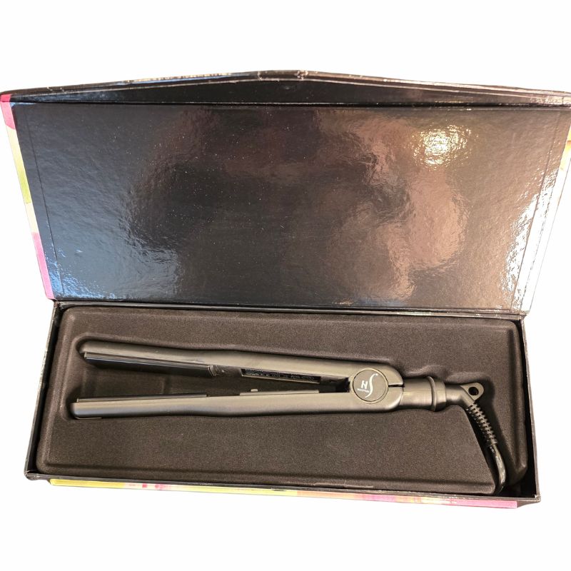 HerStyler 1" Tourmaline Hair Straightener | Professional Ceramic Flat Iron | Black