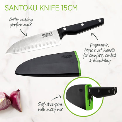 Wiltshire Staysharp Triple Rivet Santoku Knife 15cm