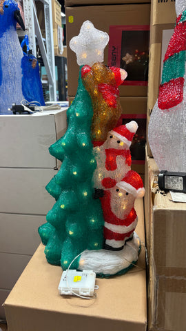 Acrylic Colourful Tree Light Up Battery Timer