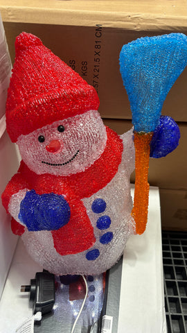 Acrylic Large Snowman Light Up