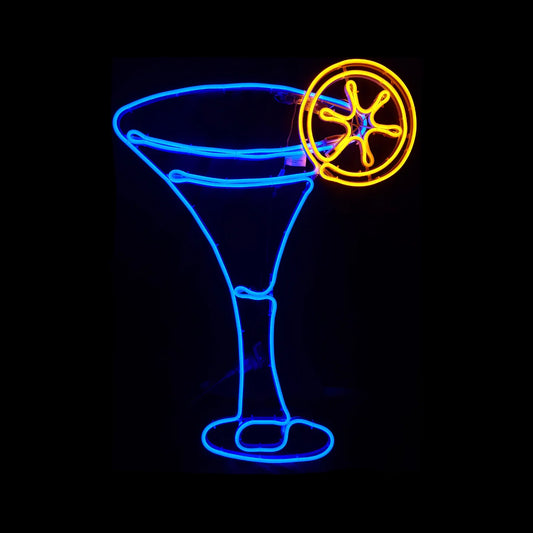 LED Neon Martini Glass Christmas Motif – 88cm Indoor & Outdoor Light Display