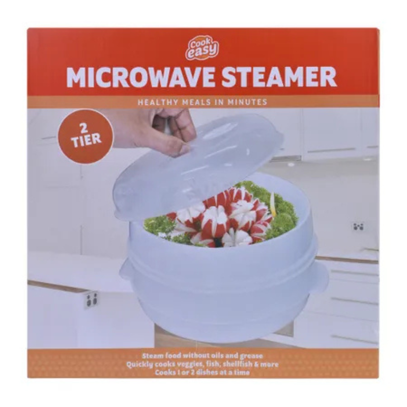 Cook Easy 2-Tier Microwave Steamer | Healthy Meals in Minutes