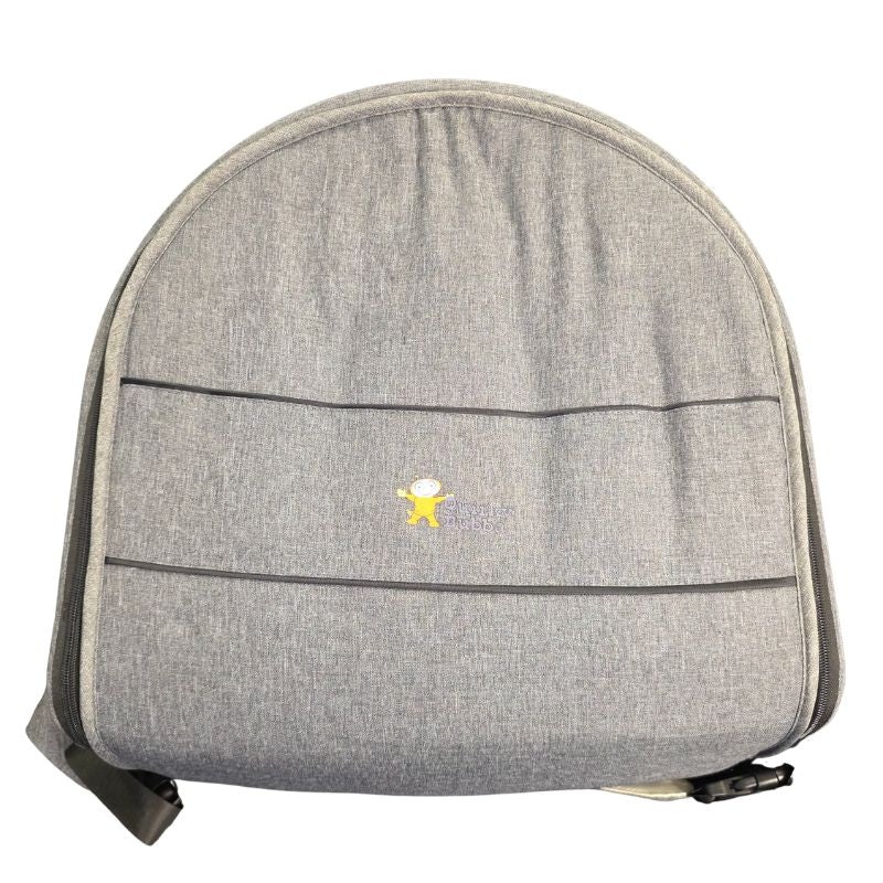Quirky Bubba Portable Baby Bassinet Backpack | Foldable Travel Cot with Toy Arch | Grey