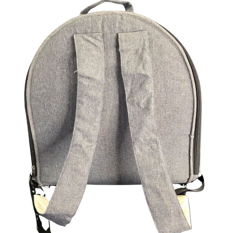 Quirky Bubba Portable Baby Bassinet Backpack | Foldable Travel Cot with Toy Arch | Grey