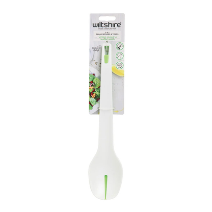 Wiltshire 2-in-1 Salad Servers & Tongs – White & Green