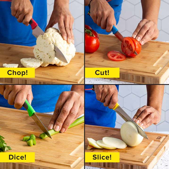 Tasty 15-Piece Soft Grip Knife Set with Block
