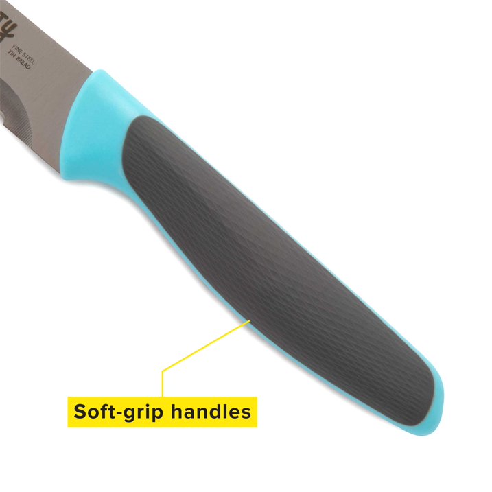 Tasty 15-Piece Soft Grip Knife Set with Block