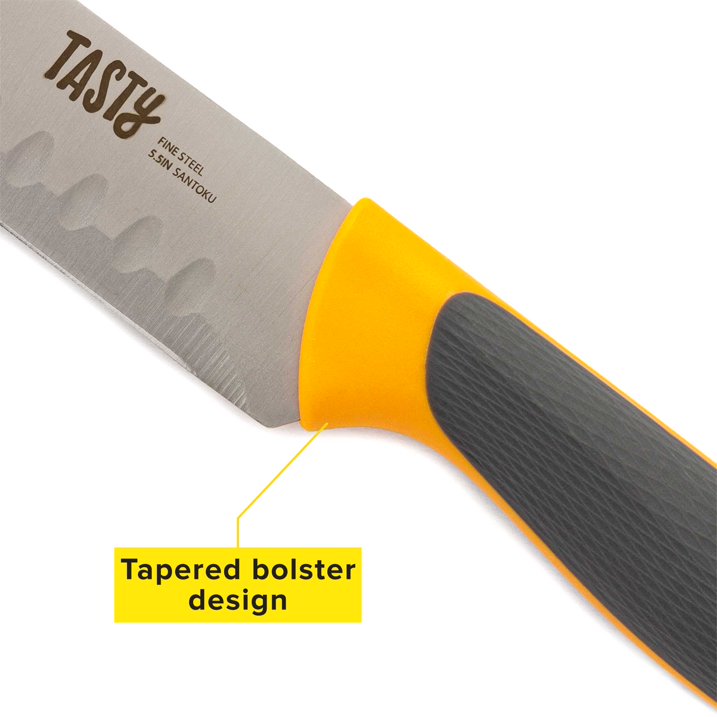 Tasty 15-Piece Soft Grip Knife Set with Block