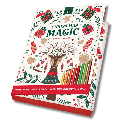 Christmas Magic Colouring Set – 18 Pencils & 2 Colouring Pads