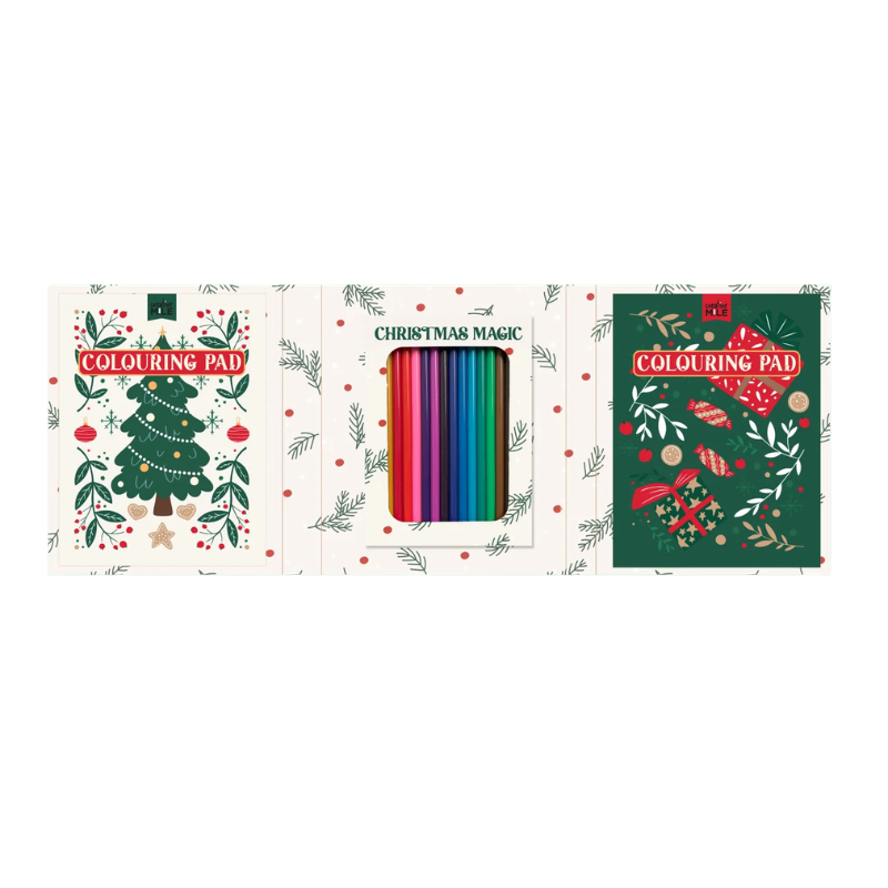 Christmas Magic Colouring Set – 18 Pencils & 2 Colouring Pads