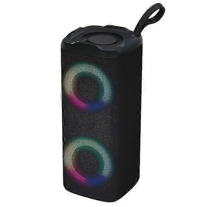 Portable Wireless Speaker with LED Lights – Black | Rechargeable Speaker