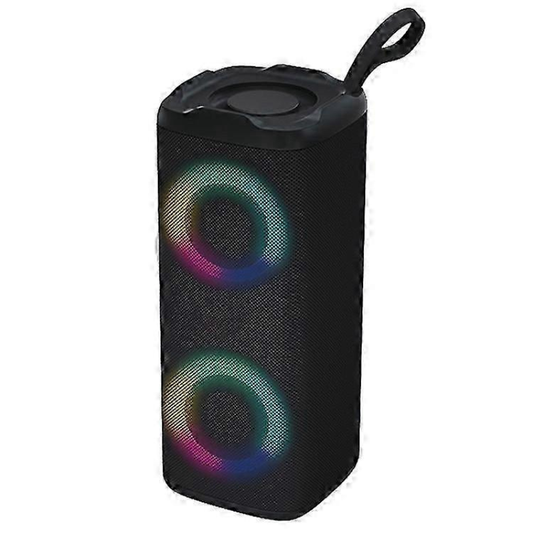 Portable Wireless Speaker with LED Lights – Black | Rechargeable Speaker