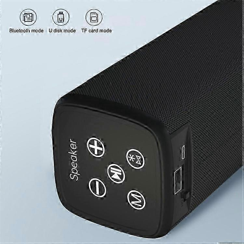 Portable Wireless Speaker with LED Lights – Black | Rechargeable Speaker